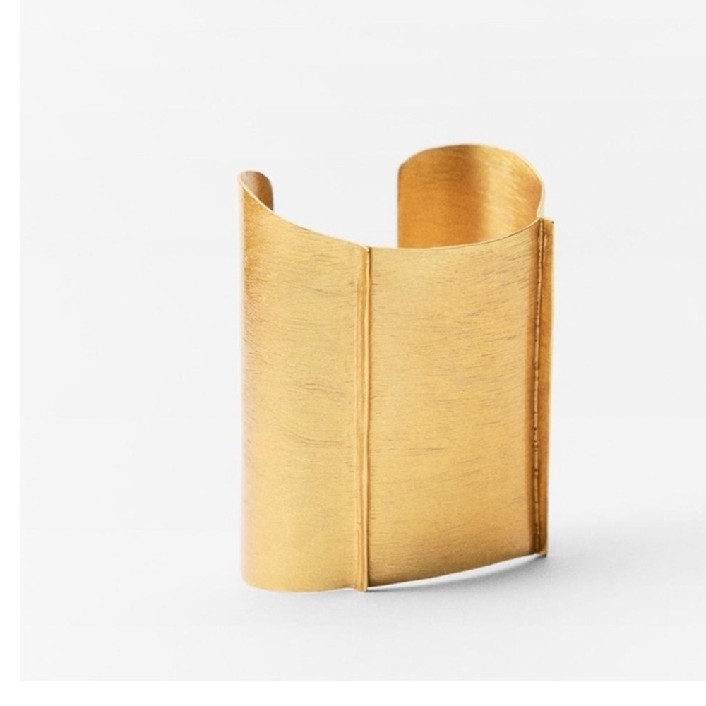 Zara NWT metal cuff bracelet golden 1124/205 - Picture 2 of 5